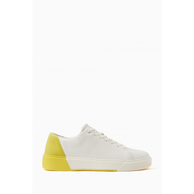 Calvin Klein - Chunky Sole Low Top Sneakers in Leather Neutral