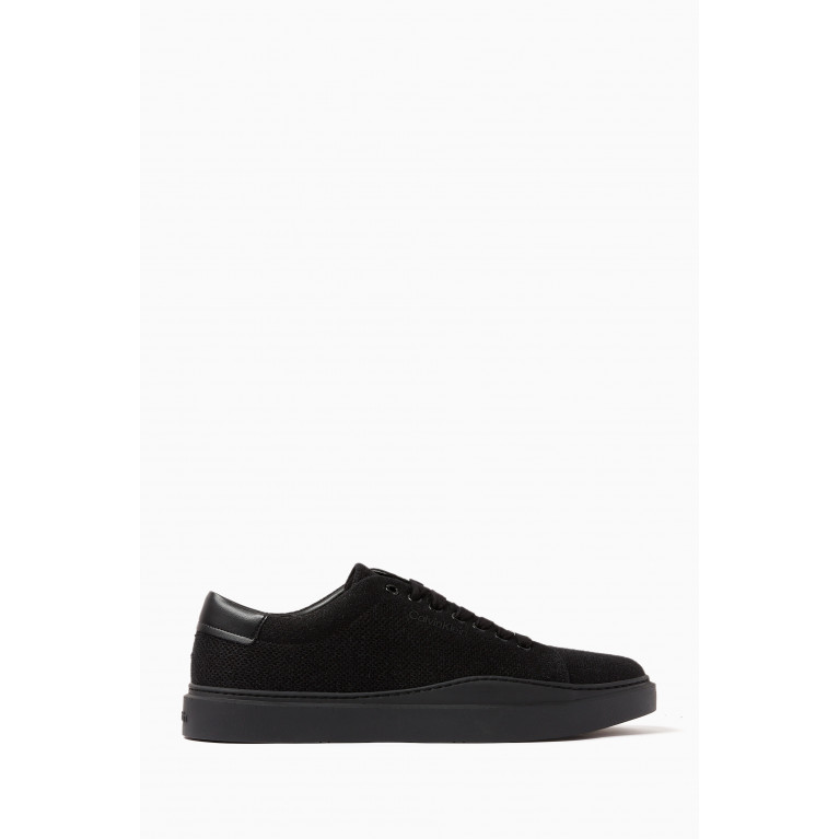 Calvin Klein - Logo Sneakers in Sustainable Knit Black