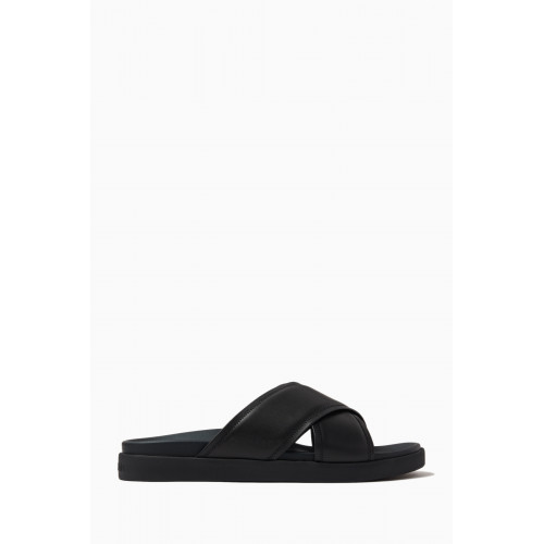 Calvin Klein - Criss-cross Sandals in Natural Grain Leather