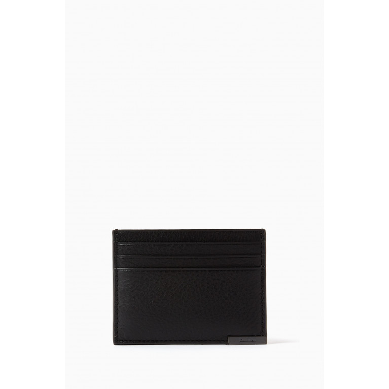 Calvin Klein - Plaque Logo Cardholder in Faux Leather