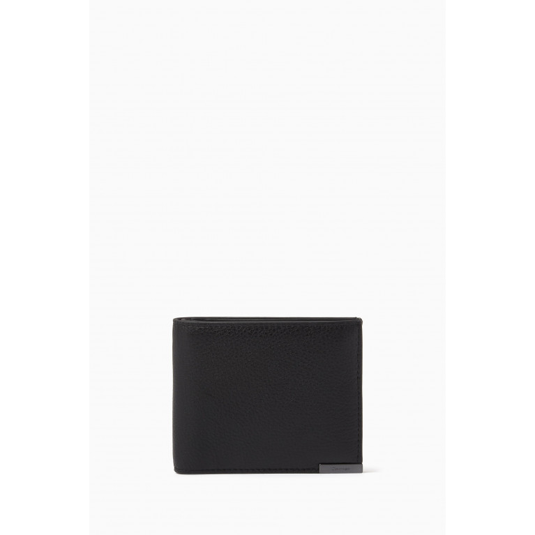 Calvin Klein - Plaque Logo Bi-fold Wallet in Leather