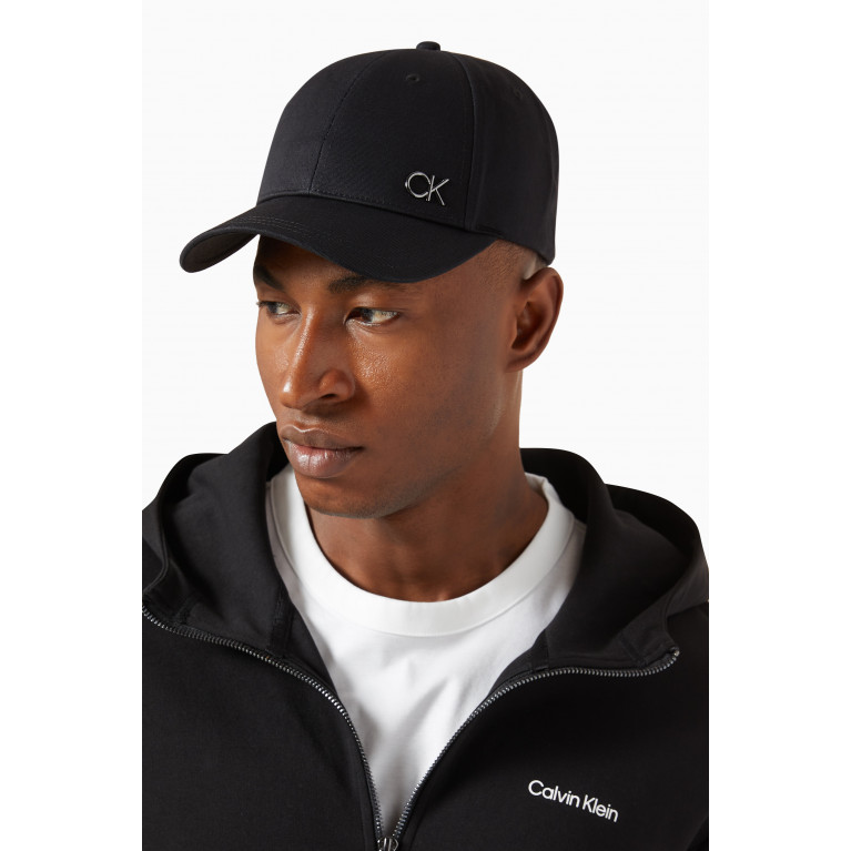 Calvin Klein - CK Bombed Baseball Cap in Cotton Black