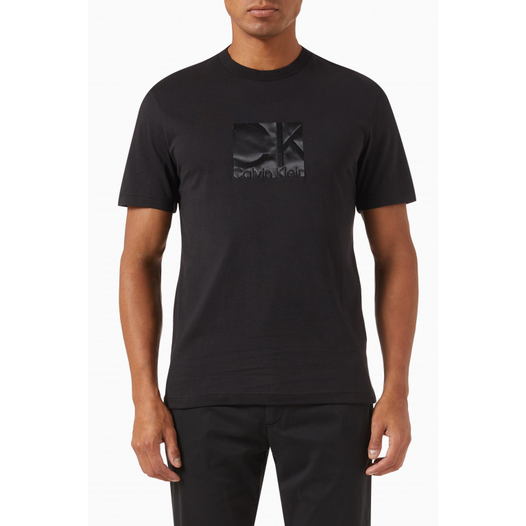 Calvin Klein - Logo Patch T-shirt in Organic Cotton Black
