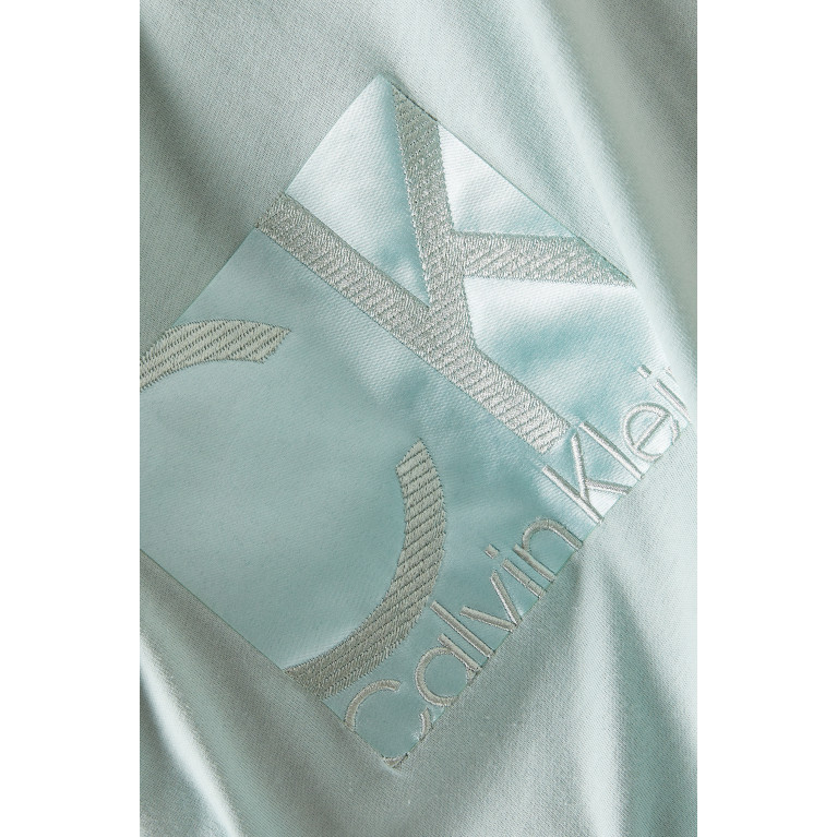 Calvin Klein - Logo Patch T-shirt in Organic Cotton Blue