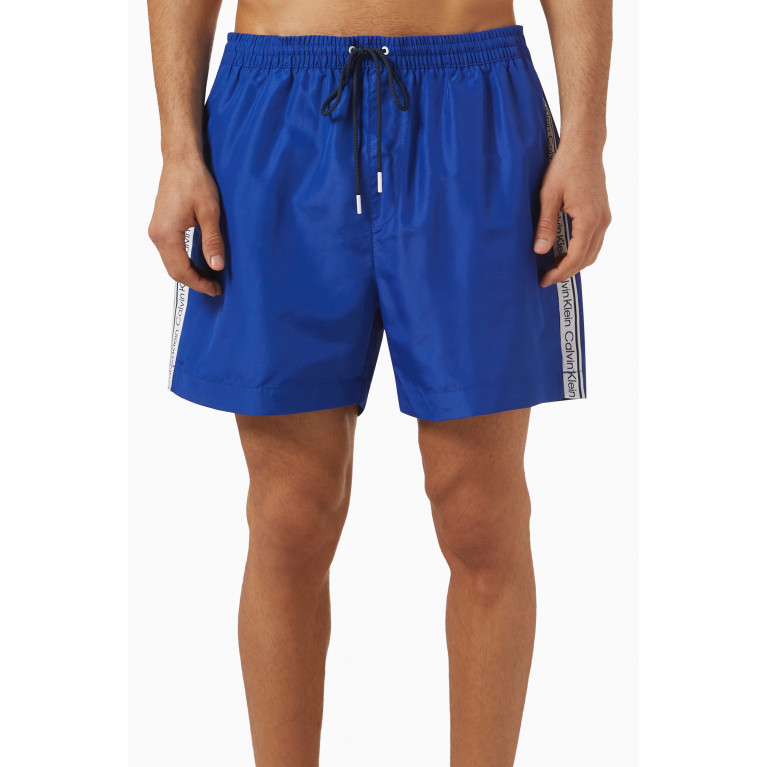Calvin Klein - Medium Drawstring Swim Shorts in Nylon Blue