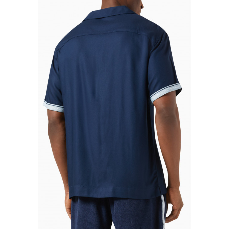 Calvin Klein - Beach Shirt in Viscose Blue