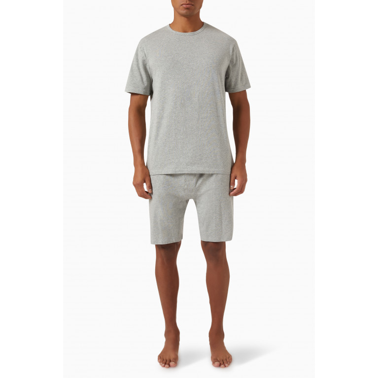 Calvin Klein - Shorts Pyjama Set in Cotton Jersey Grey