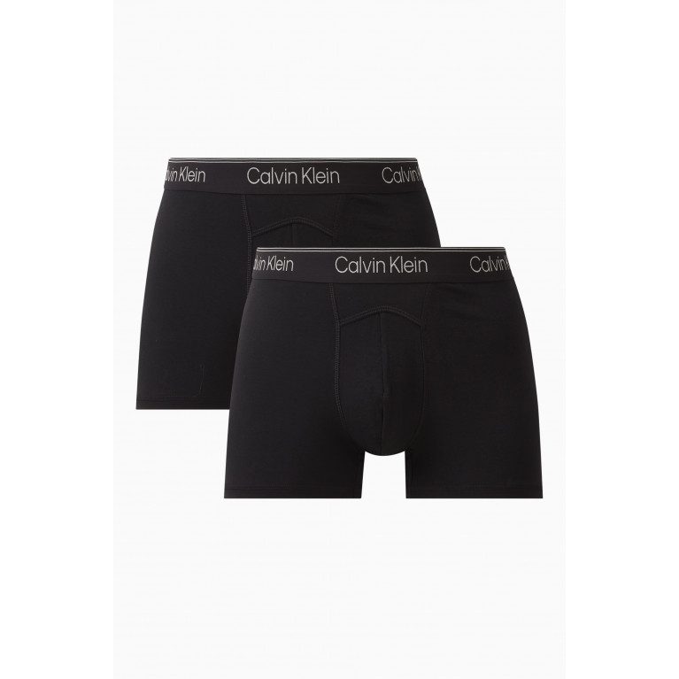 Calvin Klein - Trunks in Athletic Cotton, Set of 2 Black