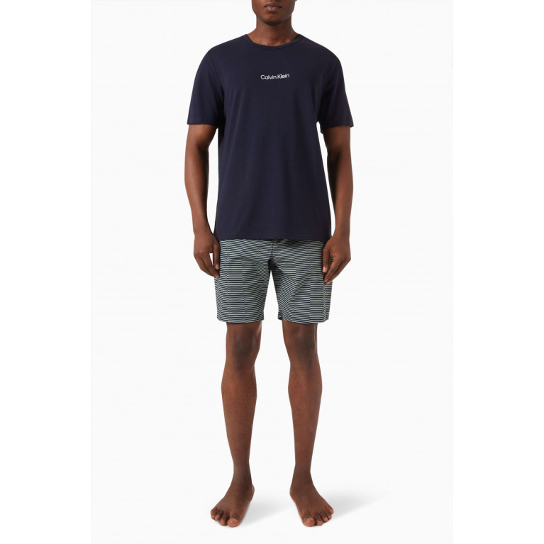 Calvin Klein - Shorts Pyjama Set in Cotton Blue