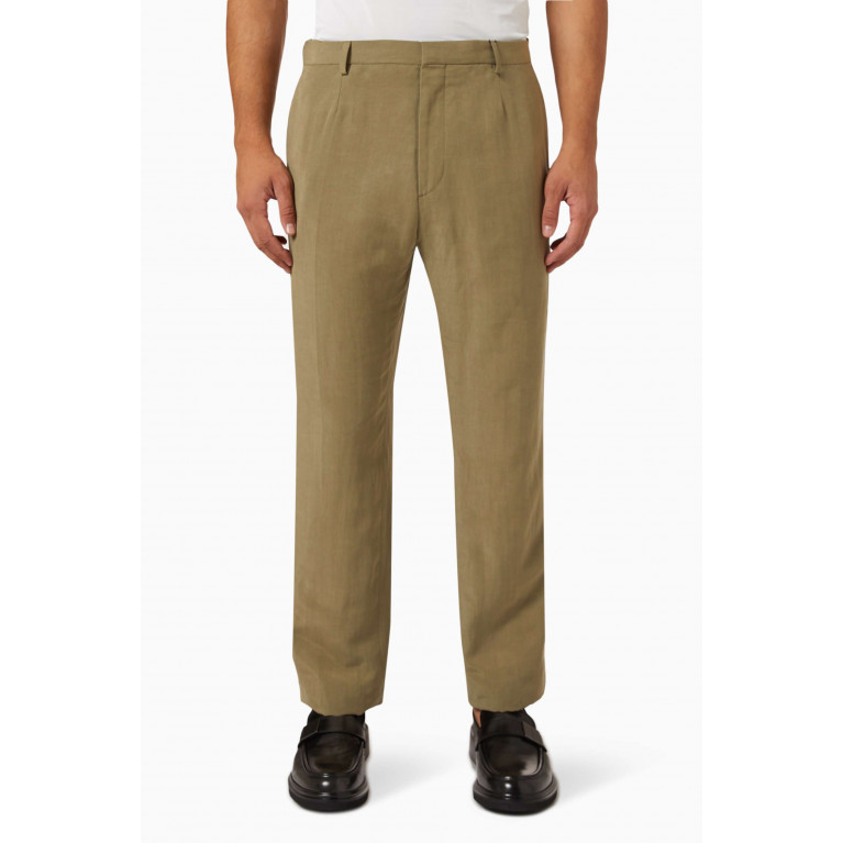 Calvin Klein - Straight-fit Pants in Linen-blend