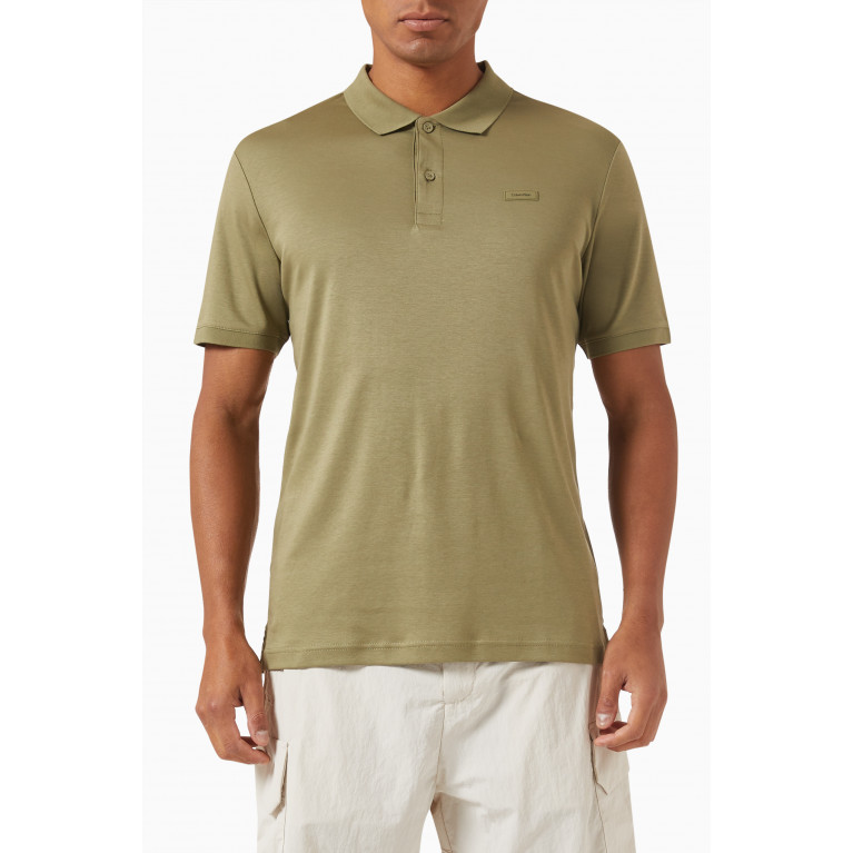 Calvin Klein - Slim Polo Shirt in Cotton Green