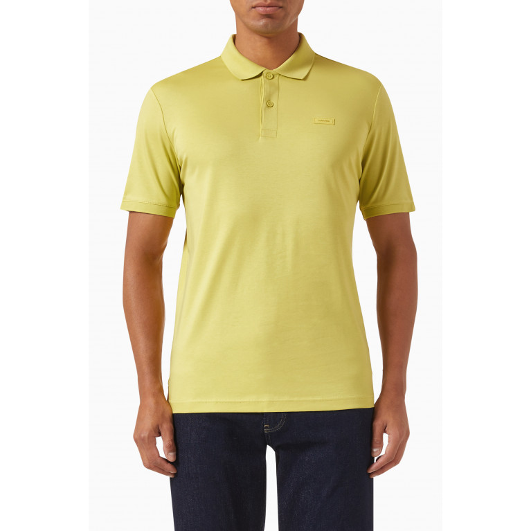 Calvin Klein - Slim Polo Shirt in Cotton Yellow