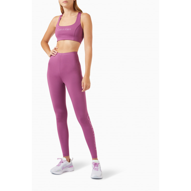 Calvin Klein - Pocket Gym Leggings in Stretch Polyester Pink