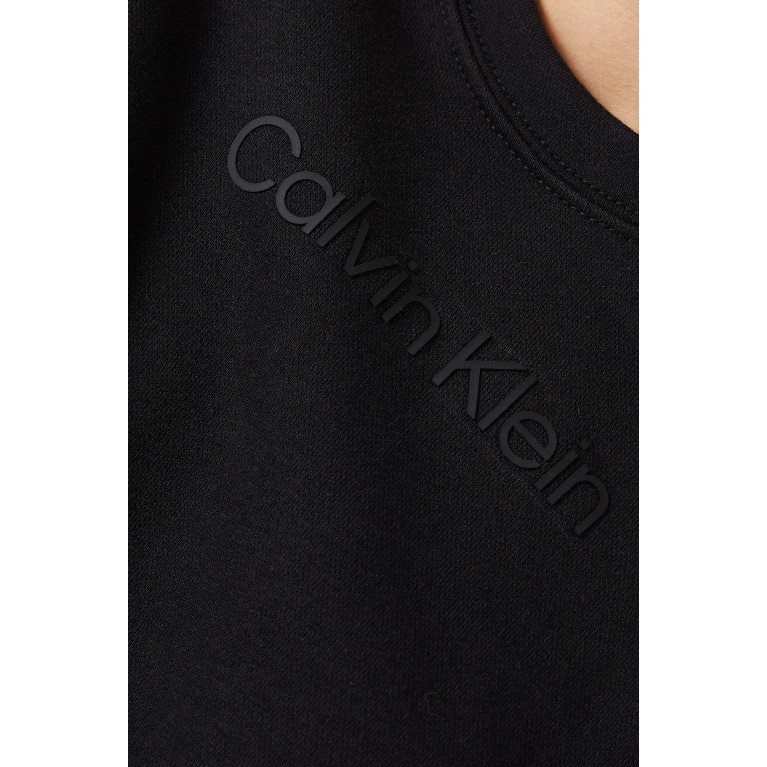 Calvin Klein - Logo Sweatshirt in Cotton Terry Black