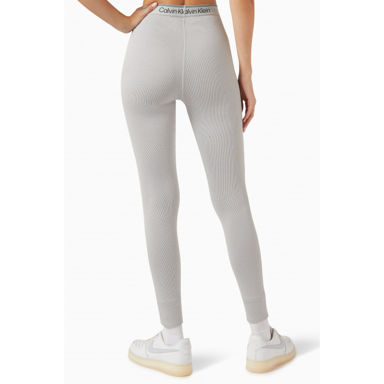 Calvin Klein - 7/8 Gym Leggings in Cotton-blend Grey