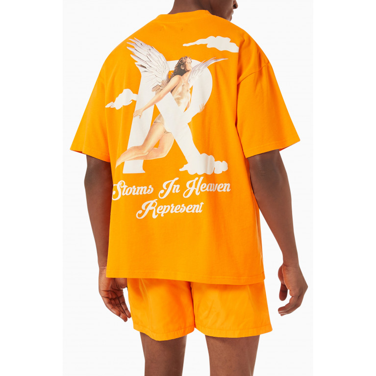 Represent - Storms In Heaven T-shirt in Cotton Orange
