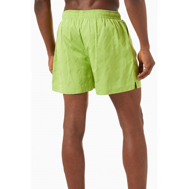 Represent - Logo Swim Shorts in Nylon Green