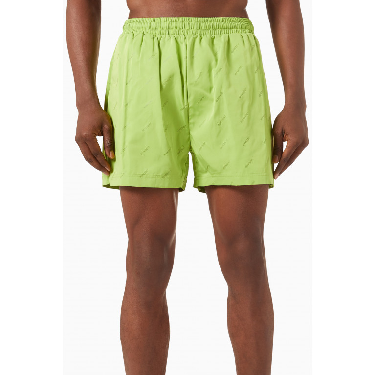 Represent - Logo Swim Shorts in Nylon Green