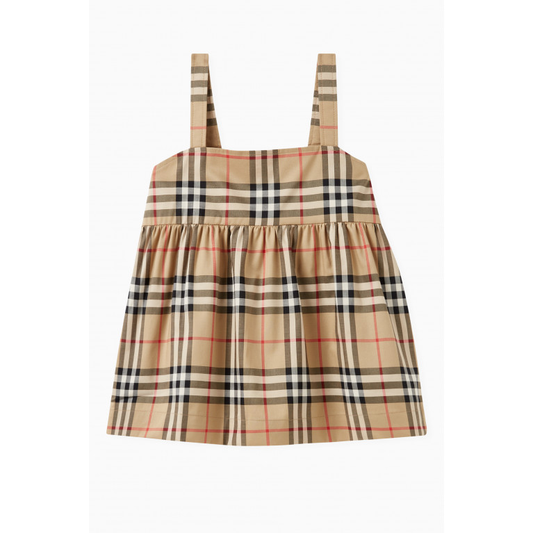Burberry - KG5 Lorenza Chequered Print Dress in Cotton