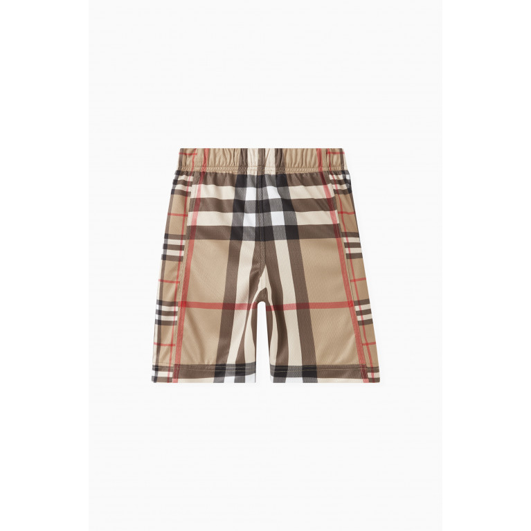 Burberry - Contrast Check Shorts in Mesh