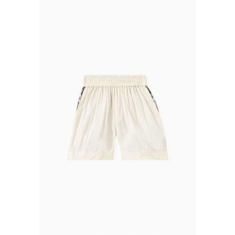 Burberry - Vintage Check Panel Shorts in Cotton Blend
