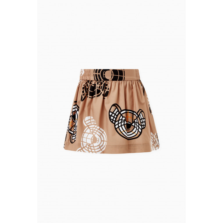 Burberry - Thomas Bear Print Skirt in Cotton Poplin