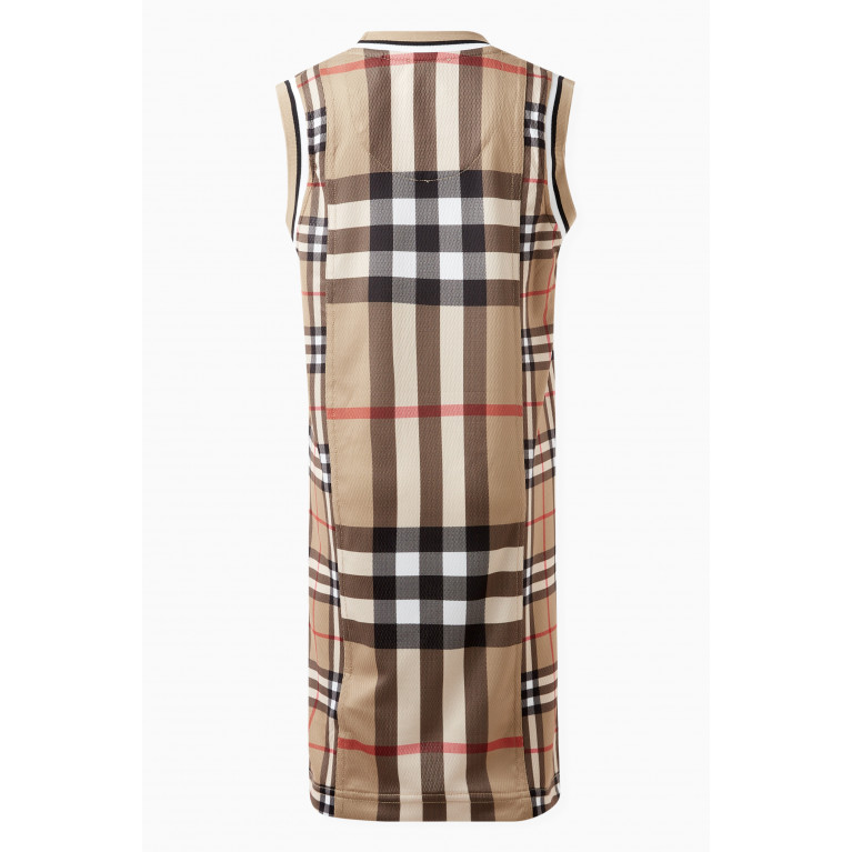 Burberry - Contrast Check Dress in Mesh