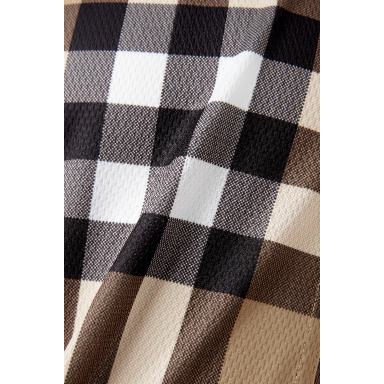 Burberry - Contrast Check Dress in Mesh