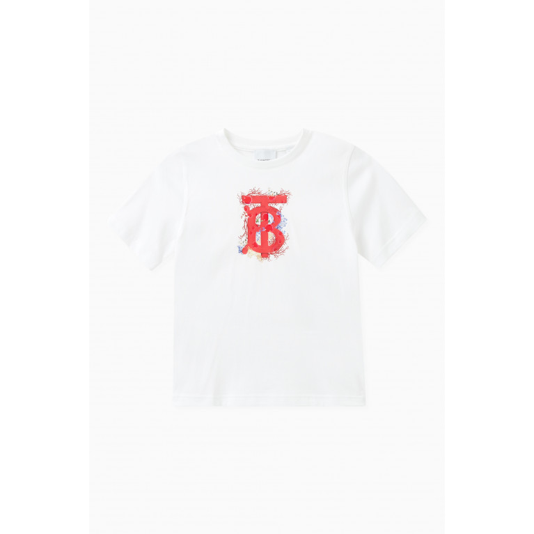 Burberry - TB Monogram Print T-shirt in Cotton