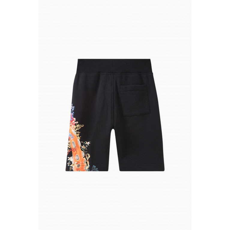Burberry - Coral Logo Jersey Shorts in Cotton