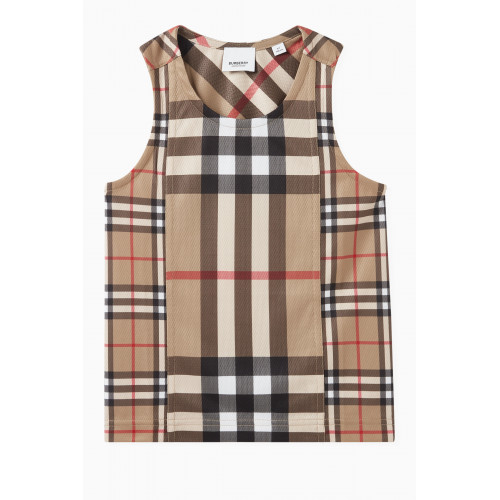 Burberry - Contrast Check Vest in Mesh