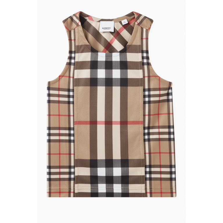 Burberry - Contrast Check Vest in Mesh