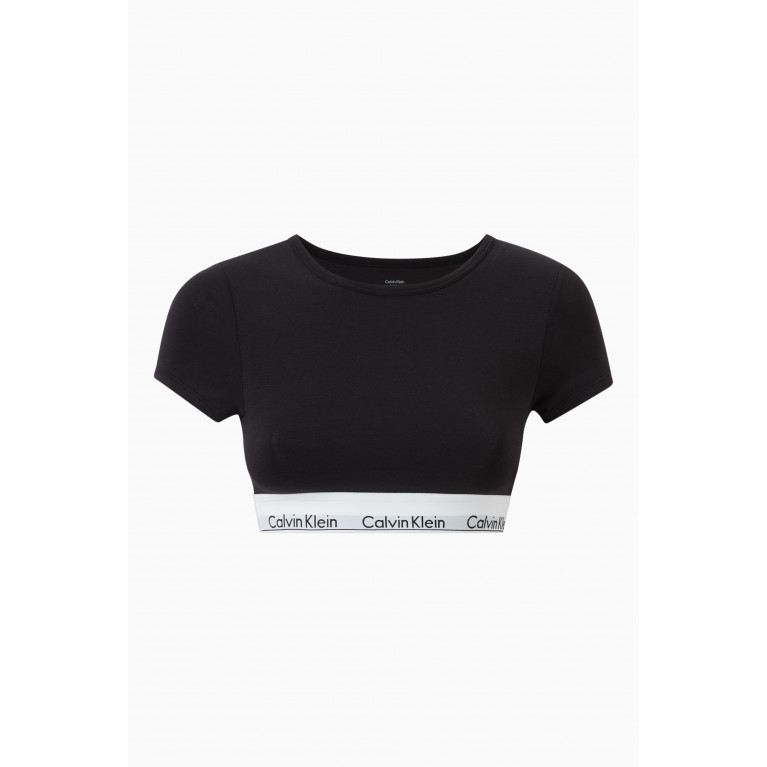 Calvin Klein - T-shirt Bralette in Cotton Black