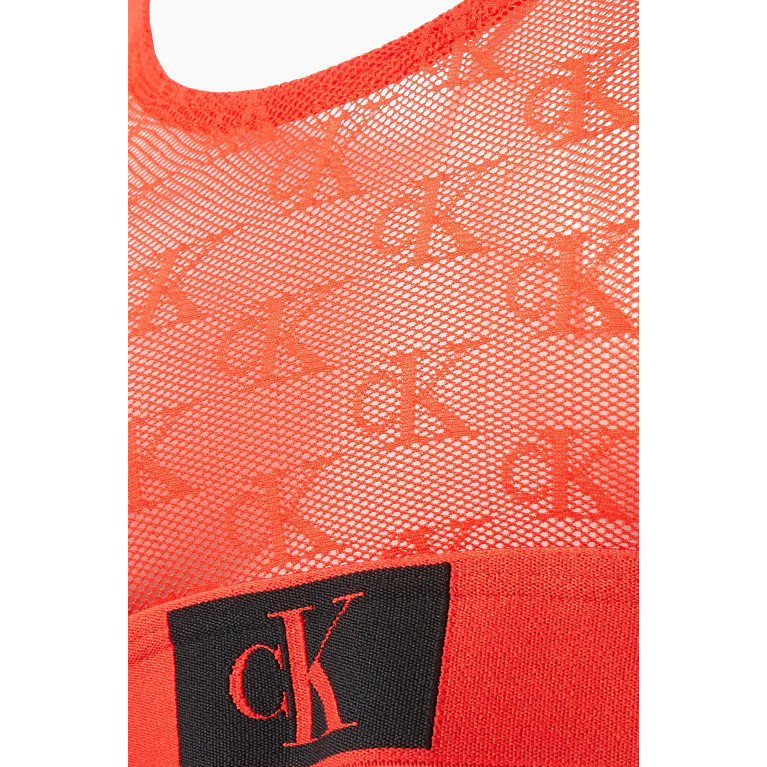 Calvin Klein - 1996 Logo Sports Bra in Lace Red