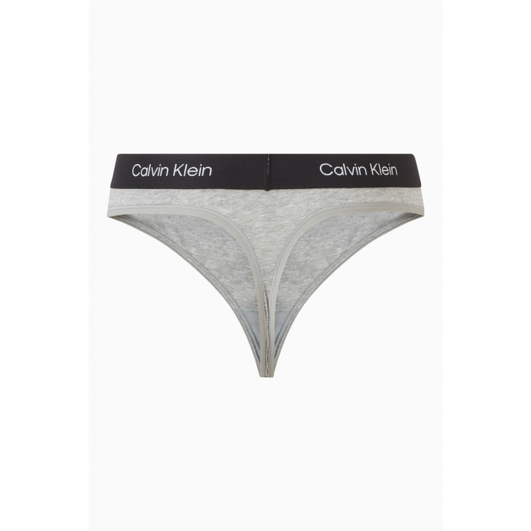 Calvin Klein - 1996 Modern Thong in Cotton-blend Grey