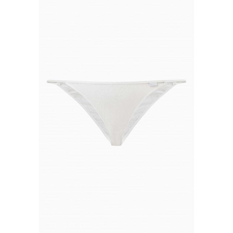 Calvin Klein - Tanga Briefs in Sheer Marquisette Lace White