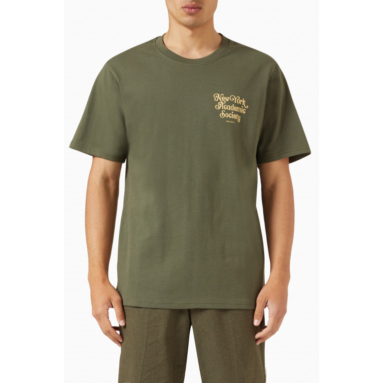 Les Deux - New York T-shirt in Cotton Green