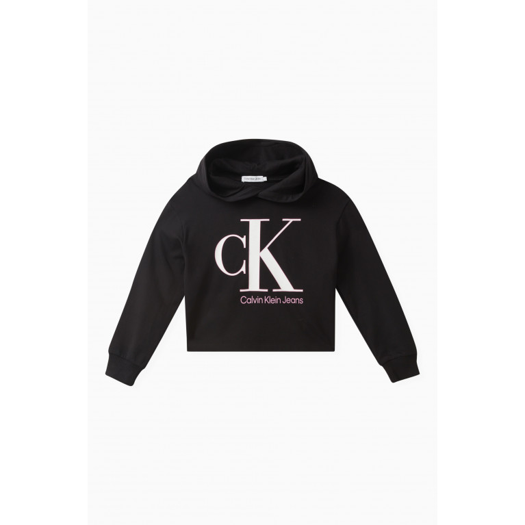 Calvin Klein - Reveal Monogram Hoodie in Cotton Stretch
