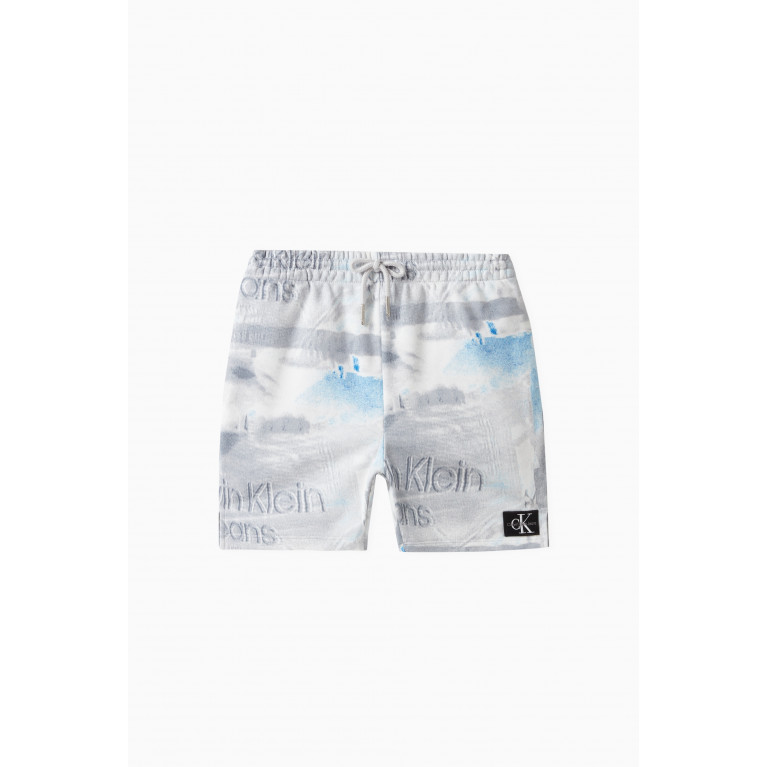 Calvin Klein - TV Print Shorts in Cotton Blend