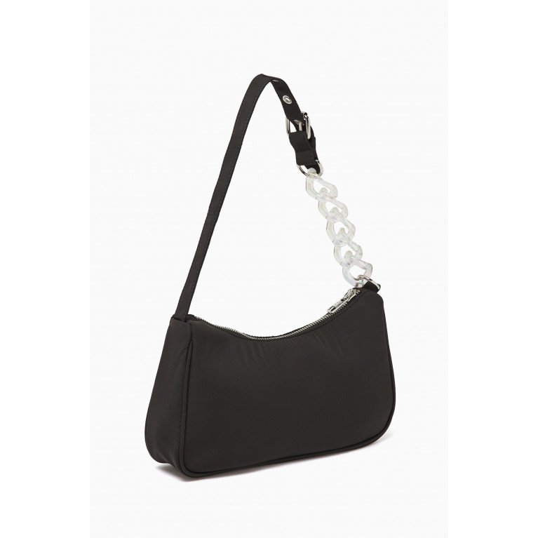 Calvin Klein - Chain Shoulder Bag in Recycled Polyester Black
