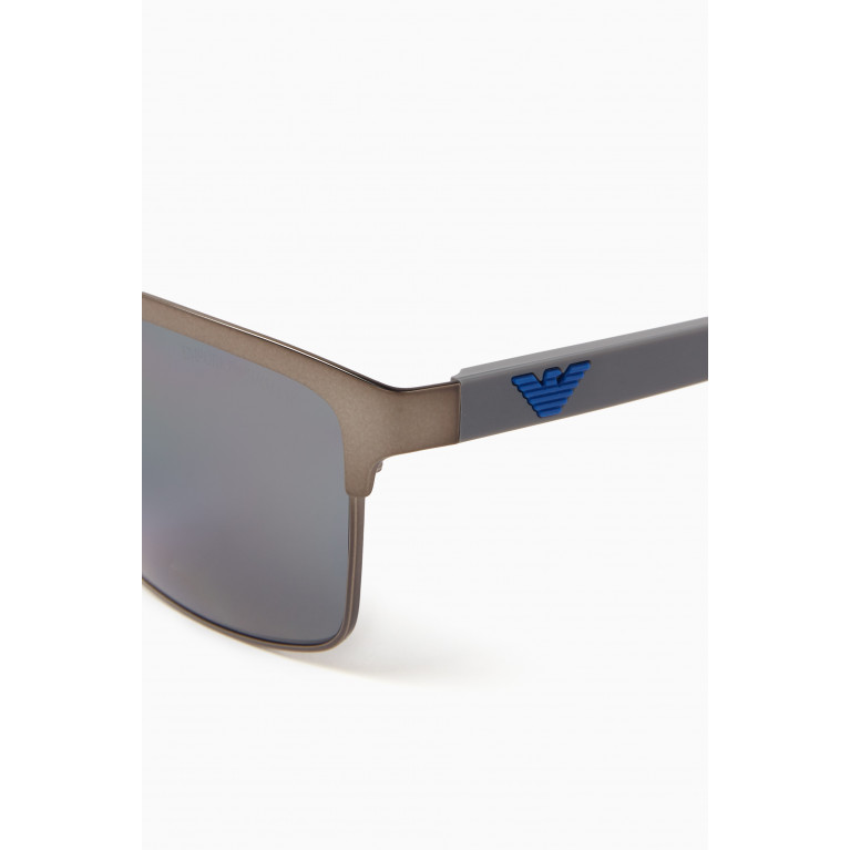 Emporio Armani - Matte Logo D-frame Sunglasses in Acetate