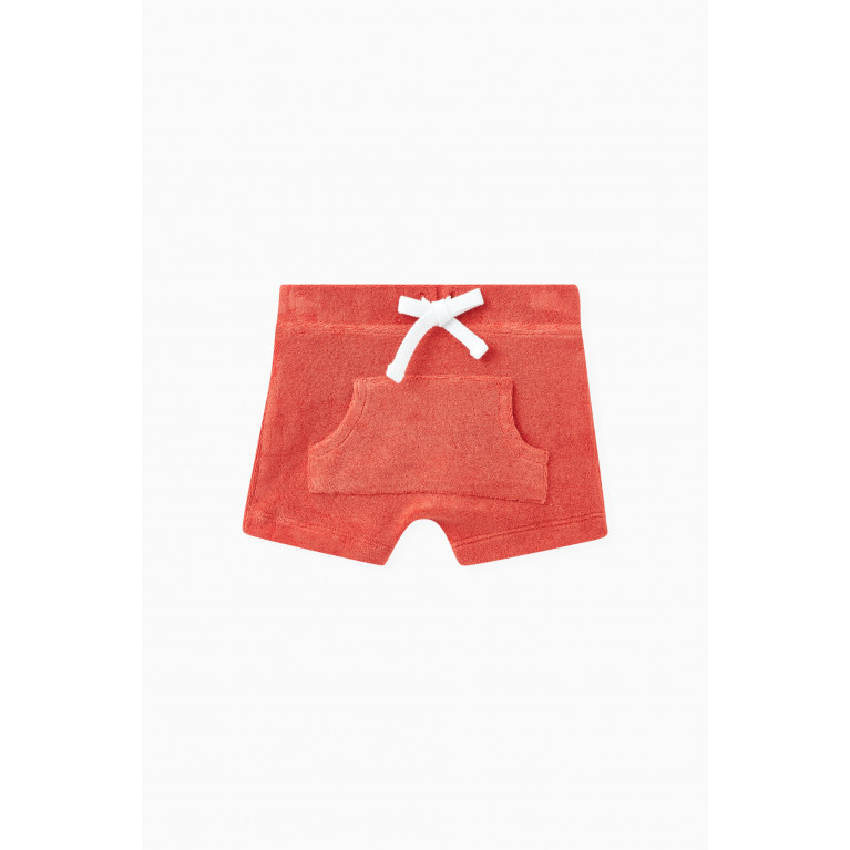 Milk on the Rocks - Ketchup Shorts in Cotton Terry Stretch