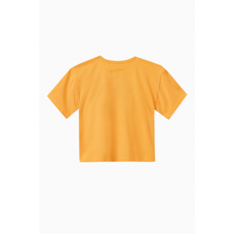 Milk on the Rocks - Panther Printed T-shirt in Cotton-blend Yellow