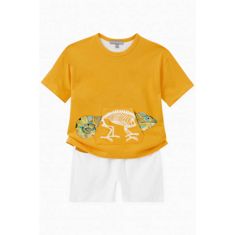 Milk on the Rocks - Animal-embroidered T-shirt in Cotton-blend Multicolour