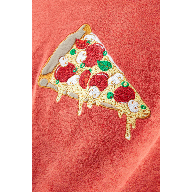 Milk on the Rocks - Pizza T-shirt in Cotton Terry