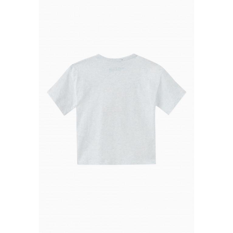 Milk on the Rocks - Veggie Printed T-shirt in Cotton Grey
