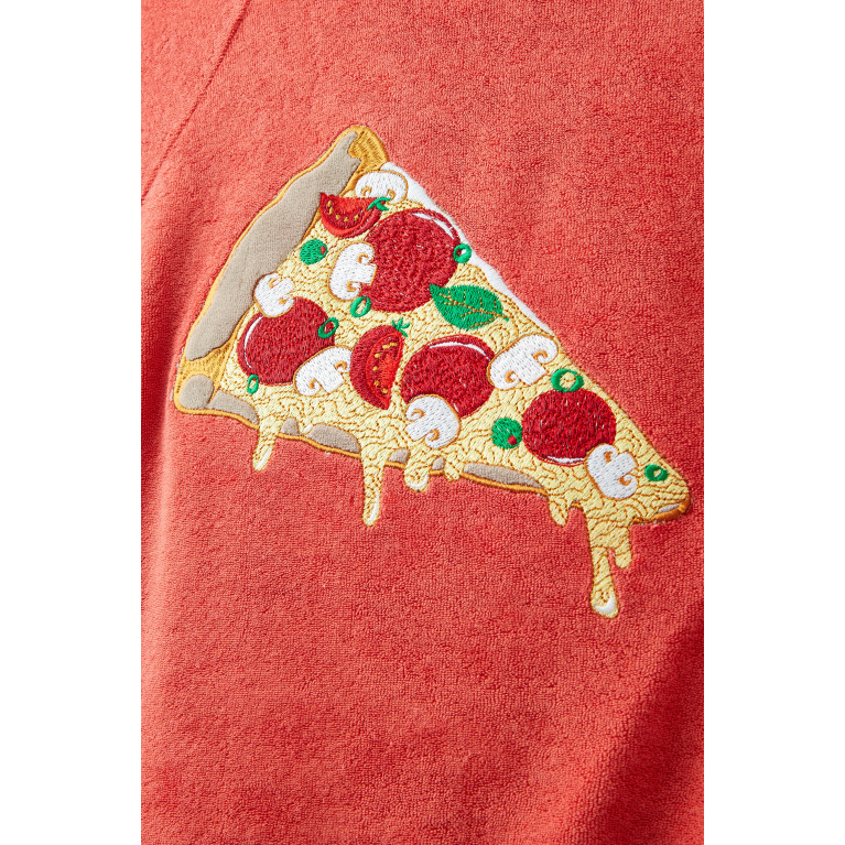 Milk on the Rocks - Pizza Hoodie in Cotton Terry Stretch