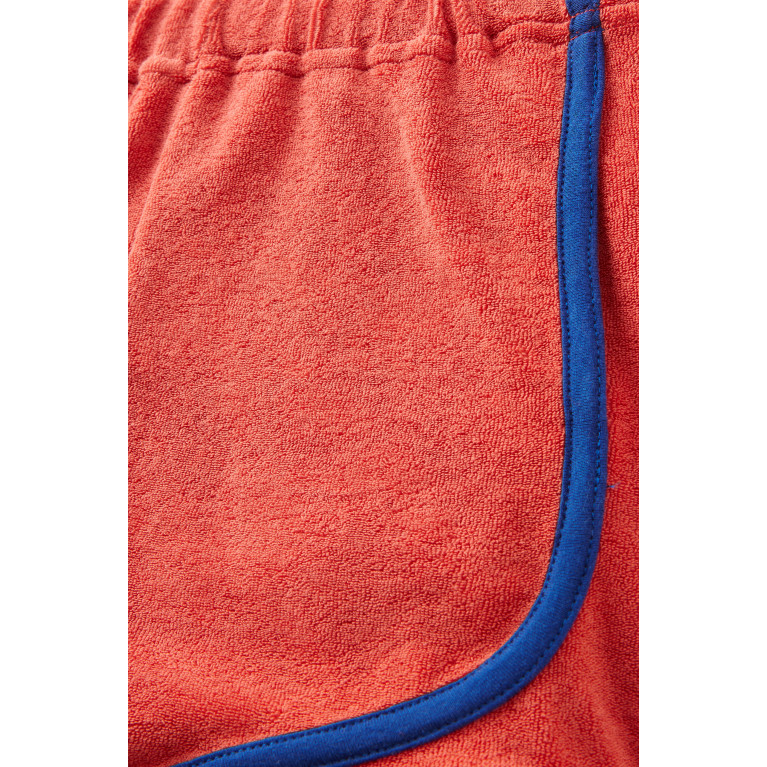Milk on the Rocks - Saturne Ketchup Shorts in Cotton Terry Stretch