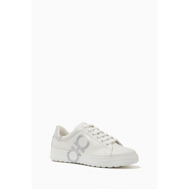 Ferragamo - Glamour Sneakers in Smooth Leather Neutral