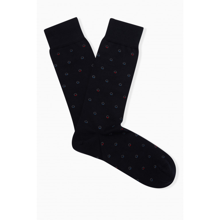 Ferragamo - Ferragamo - Gancini Medium Socks in Jacquard Weave
